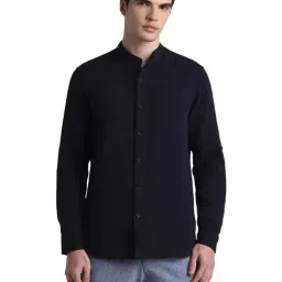 Jack & Jones Navy Blazer Cotton Slim Fit Shirt-image-98