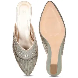 W Women's Wjessica Green Mule Wedges image 3