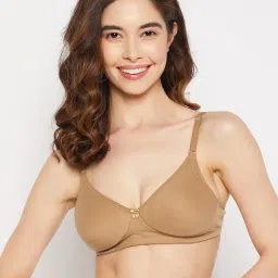 Clovia Dark Beige Full Coverage Non-Wired T-Shirt Bra image 1