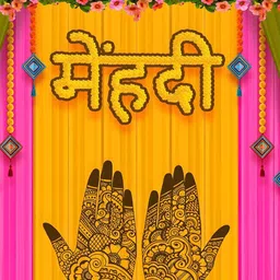 Aura Yellow & Pink Mehndi Ceremony Backdrop-picture-39