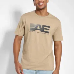 American Eagle Brown Regular Fit Printed T-Shirt-image-32