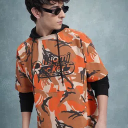 The Roadster Lifestyle Co. Abstract Printed Doctor Sleeve Hooded Pure Cotton Sweatshirt-picture-18