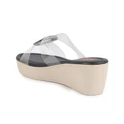 FAUSTO Women Open Toe EmbellishedWedge Sandals image 4