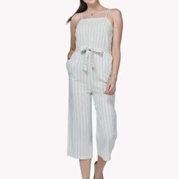 VASTRADO White Cotton Striped Jumpsuit-picture-2