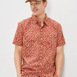 American Eagle Outfitters Orange Regular Fit Printed Shirt-picture-25
