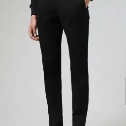 WES Casuals by Westside Solid Black Relaxed Fit Chinos-picture-17