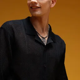 HERE&NOW Self Design Textured Shirt image 4