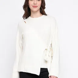 GUESS Ribbed Round Neck Cardigan-picture-14