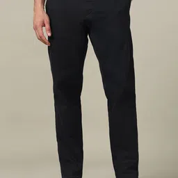 U.S. Polo Assn. Men Textured Slim Fit Mid-Rise Trousers-image-5