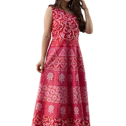 monique Brand Present Latest Trendy Traditional Long Cotton Designer Middi/Frock Dress for Women (MQ-MDI||People||PL16__Free Size__) image 4