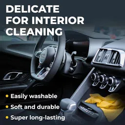 generic Multi-Color Synthetic Chamois Shammy Drying Towel for Car - Super Absorbent, Cleaning Cloth - for Automotive, Home, Pets & More - Reusable, Soft & Durable (Yellow, Small (43x32)) image 5