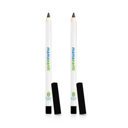 Mamaearth Charcoal Black Long Stay Matte Kajal Kohl Pencil With Castor Oil and Chamomile For 11-Hour Smudge-free Stay with Sharpener - 2.4 g (Pack of 2) image 1