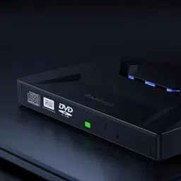 RuhZa Multi-functional, External CD/DVD Drive with USB Hub, Thin and Portable for Both USB/USB-C Ports, Driver Installation, Built-in Cable, Supports CD/DVD Reading, Writing, Recording,TF/SD Card Slot image 5