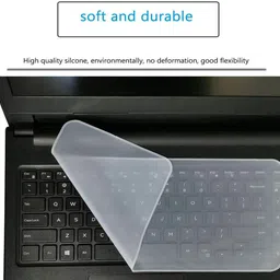 FEDUS Keyboard Protector Skin Silicone Guard for 14.0-inch Laptop (Transparent) image 2