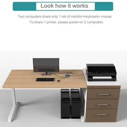 MT-ViKI USB VGA KVM Switch 2 Ports w/Cables, 260KL Switcher Selector for PC Computers USB/wirless Keyboard Mouse image 4