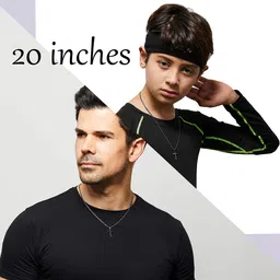 skqir Stainless Steel Cross Necklace For Men Silver Cross Necklace For Boy Small Cross Pendant Necklace Simple Jewelry Cross Chain For Mens, Metal, No Gemstone, image 5