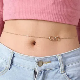 the bling stores Golden Infinity Belly Waist Chain kamarbandh Jewelry for Women image 2