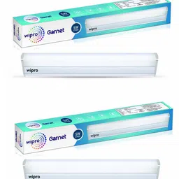 wipro Garnet 5 Watts LED Batten (Pack of 2, Warm White and Golden Yellow) Garnet 1 Feet 5-Watt LED Batten (Cool Day Light), Pack of 1 image 2