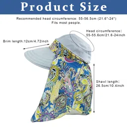 zorbes Polyester Wide Brim Sun Hats For Women Beach Hats For Women Foldable Uv Protection Summer Cap For Travel Holiday Swimming (Upf 50+, Blue) image 2