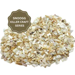 Snoogg Natural Irregular White Mother of Pearl Chips Small Shiny for DIY, Home Décor, Craft, Aquarium,Ocean Theme image 2