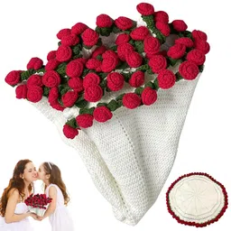 hasthip HASTHIP® Flower Bouquet Blanket,Handmade Crochet Flower Blanket,Soft and Lightweight Knitted Throw Blankets image 1