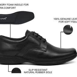 aramish Men's Genuine Leather Lace Up Office Formal Shoes image 4