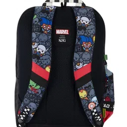 wildcraft Wiki Squad 1 Marvel 4 Compartment School Backpack Kawai Black (13002) image 5