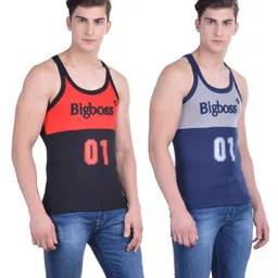dollar bigboss Men's Solid Regular Fit Gym Vest image 2