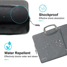 Dyazo slim 15" to 15.6 Inch Laptop Sleeve, Laptop cover Case with handle & Accessories pocket Universal compatible for Dell, HP, Lenovo, Asus and all other Notebook etc. (Grey) image 2