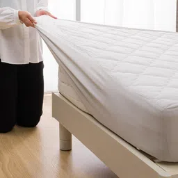 ニトリ NITORI Japan N Cool Mattress Pad, 38 cm Deep Pocket, Cool*,Temperature Regulating, Cooling (Light Gray) image 1