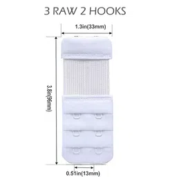 prime cart Women's Bra Extenders Soft Comfortable Stretchy Bra Extension Plus Size Elastic Strap Band Extender for Women Hook Bra Strap Extender Bra Extenders (3 PIECES (2 HOOK 3 RAW), WHITE) image 2