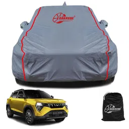 GARREGE Mahindra Xuv 3Xo Car Cover Waterproof With Free Bag And Mirror With Anteena Packet. Uv Protection All Weaterproof Cover Grey Fully Dustproof For Car image 1