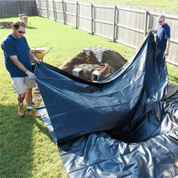 Rubber Heavy Sheet Black (20 ft x 20 ft) 500 GSM Fish Pond Liner Garden Pools HDPE Membrane Reinforced image 3