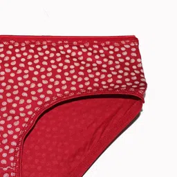 coutiepie fabric Low Rise Bikini Panty with-Maroon, Blue, Maroon Color image 3