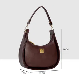 esbeda Brown Color Half Moon Sling Bag For Women image 2