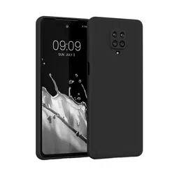LIRAMARK Silicone Soft Back Cover Case for Xiaomi Redmi Note 10 Lite/Redmi Note 9 Pro/Redmi Note 9 Pro Max/Poco M2 Pro (Black) image 1