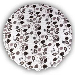 Stylista Waterproof 6 Seater Round Table Cover 72 Inches Diameter Petals Pattern Grey image 5