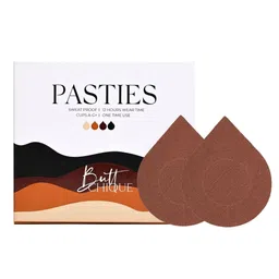 buttchique Cinnamon Stick-On Pasties for Complete Coverage, Waterproof & Sweat-Proof, Safe to Use Directly on Skin image 1