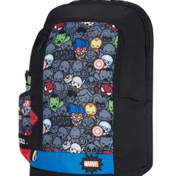wildcraft Wiki Squad 1 Marvel 4 Compartment School Backpack Kawai Black (13002) image 4
