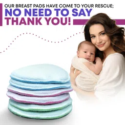 EcommerceHub Reusable Washable Nursing Breast Pads for Nursing Mothers, Breast Milk Absorbent Cotton Pads,Reusable Washable Nursing Pads, Maternity Pack, Pack of 6, White Color image 4