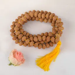 reiki crystal products Certified Rudraksha Mala for Men and Women 7 Mukhi Rudraksha Mala 108 Beads Original with Lab Certificate image 4