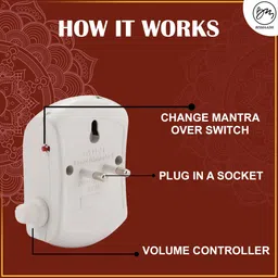 Electric Om Namah Shivay Hindu Mantra Continuous Spiritual Chanting Mantra Box Machine Spiritual Devotional Just Plug & Play image 3