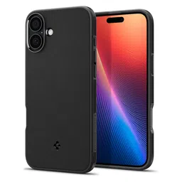 Spigen Essential Sand Blast for iPhone 16 Plus Case, iPhone 16+ Back Cover (2024) - Matte Black image 1