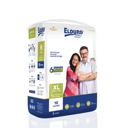 ELDURO Diapers XL Size | 100-150cm | 40-59in | Adult Diapers, Tape Diapers, Unisex With Wetness Indicator, Leakproof, 14hr Overnight Protection, Aloe Vera (Pack of 6 X 10=60) image 2