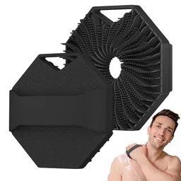 SNDYI Silicone Body Scrubber, Exfoliating Body Scrubber for Sensitive Skin, Soft Massage Body, More Hygienic Than Traditional Loofah, Gentle Exfoliating for Sensitive Skin, [GREY] image 1