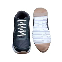 revox Height Increasing Grey Leather/Mesh Elevator Sports Shoes for Men with Guaranteed 3 Inch Height Elevate image 5