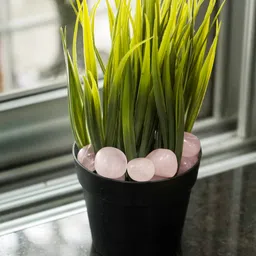 Shubhanjali Crystal Rose Quartz Tumble Stone Pebble Rose Quartz Crystals Raw Tumbled Gemstone for Reiki Healing Vastu, Gravels for Aquarium Home Décor Garden Table 100 Gm image 3