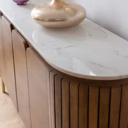 The Attic Carlston Sideboard Large|Multipurpose Cabinet for Kitchen and Living Room Storage|Classy Sideboard|Solid Mango Wood|Provential Teak Matte Finish image 5