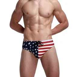 banana bucket Men's America Flag Stars Low Rise Swimwear Bikini Briefs Beach Swimsuit image 1