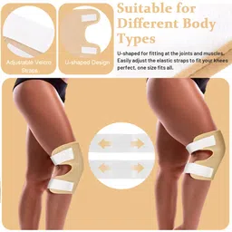 HANNEA® 2 Pack Castor Oil Pack Wrap, Castor Oil Wrap for Knee Elbow Arm & Thigh, Reusable and Adjustable Reusable Castor Oil Pack Kits Knee Brace Compress Pad Joint Pain Relief image 4